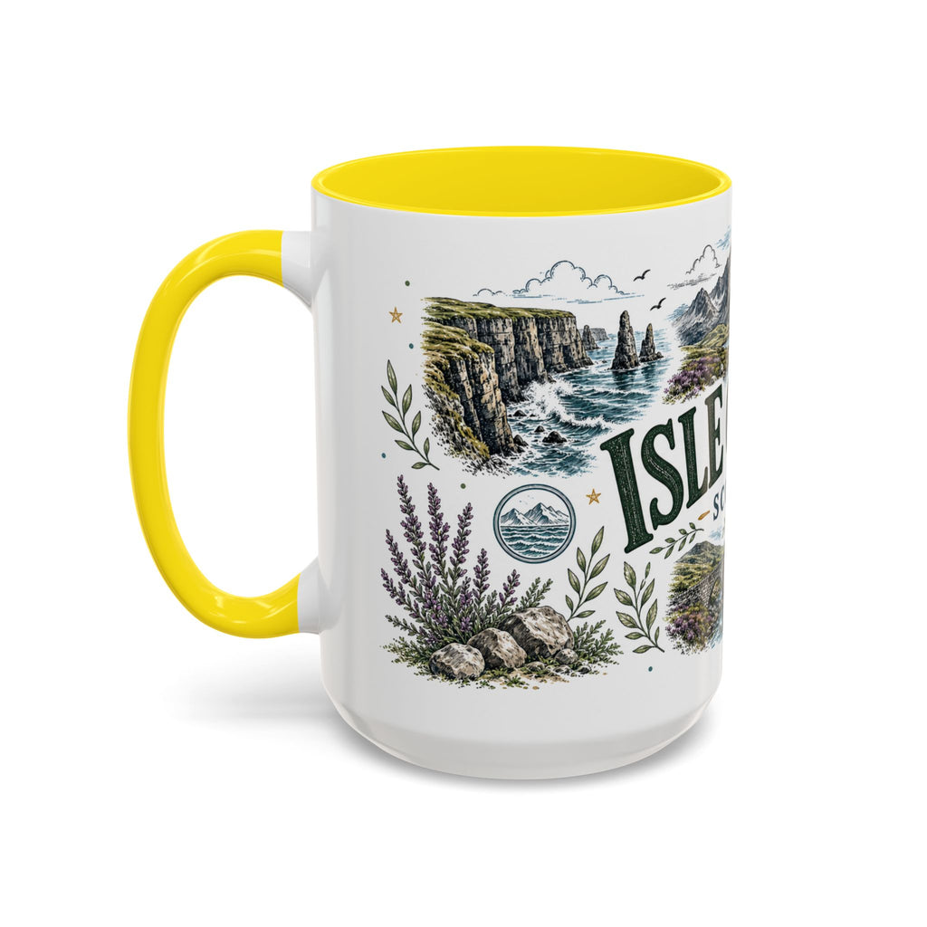Isle of Skye Mug, Scotland Travel Souvenir, Bucket List Gift, Accent Ceramic Coffee Mug 11oz 15oz