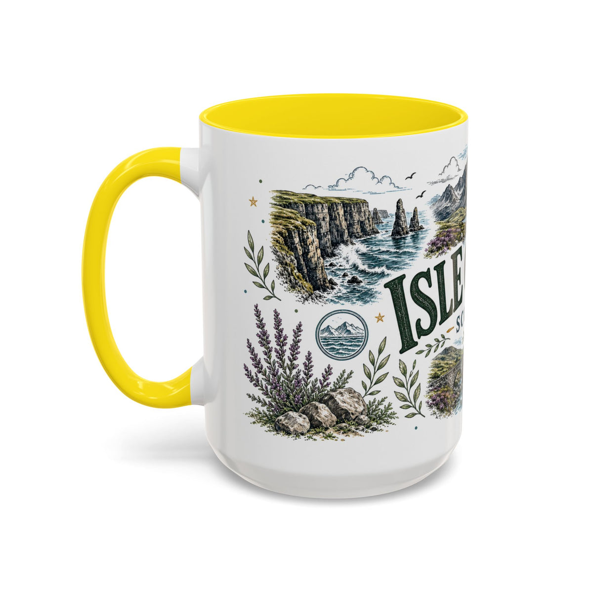Isle of Skye Mug, Scotland Travel Souvenir, Bucket List Gift, Accent Ceramic Coffee Mug 11oz 15oz