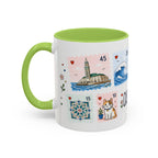 Casablanca Coffee Mug | Postage Stamp Collage Mug | Travel Souvenir Accent Cup 11oz 15oz