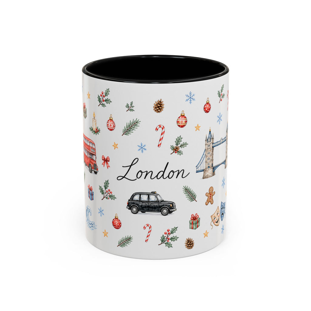 London Christmas Mug | Watercolor City Souvenir, Travel Memories, Ceramic Coffee Cup