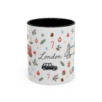 London Christmas Mug | Watercolor City Souvenir, Travel Memories, Ceramic Coffee Cup