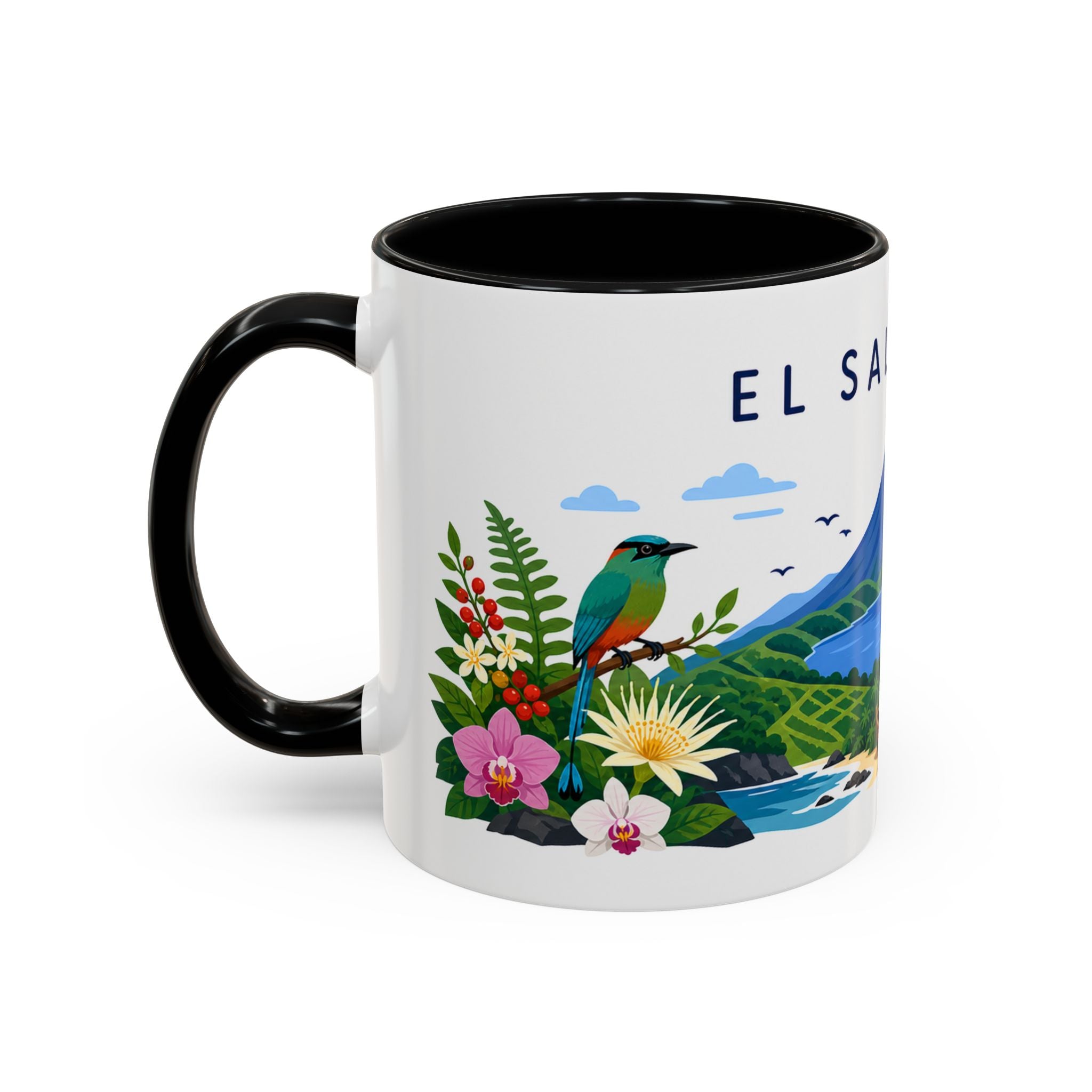 El Salvador Coffee Mug | Travel Souvenir Accent Mug | Country Gift Ceramic Cup 11oz 15oz