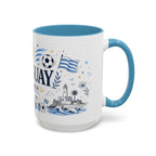 Uruguay Soccer Coffee Mug | World Cup Fan Gift | Accent Color Ceramic 11oz 15oz Match Day Cup
