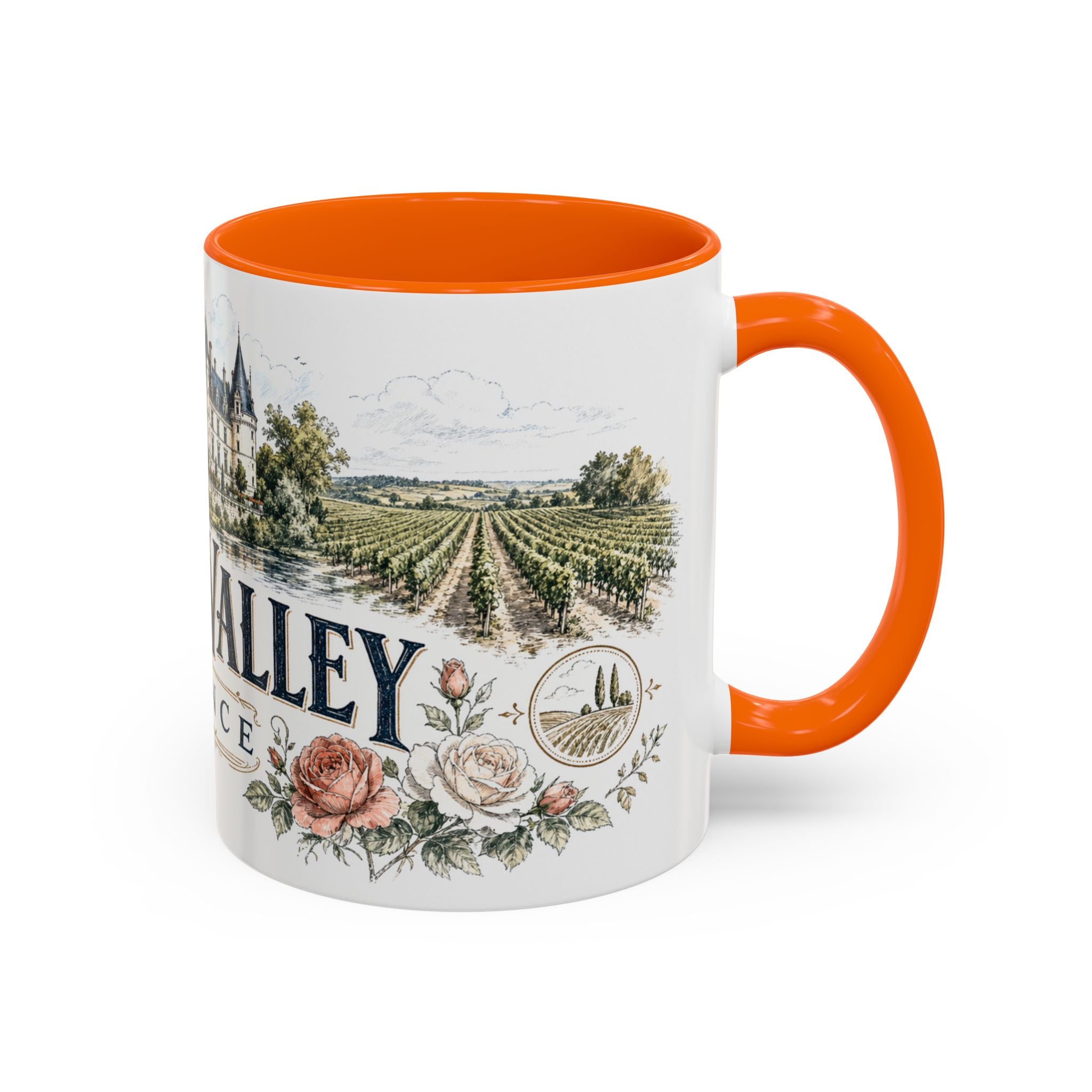 Loire Valley Mug, France Travel Souvenir, Bucket List Gift, Accent Ceramic Coffee Mug 11oz 15oz