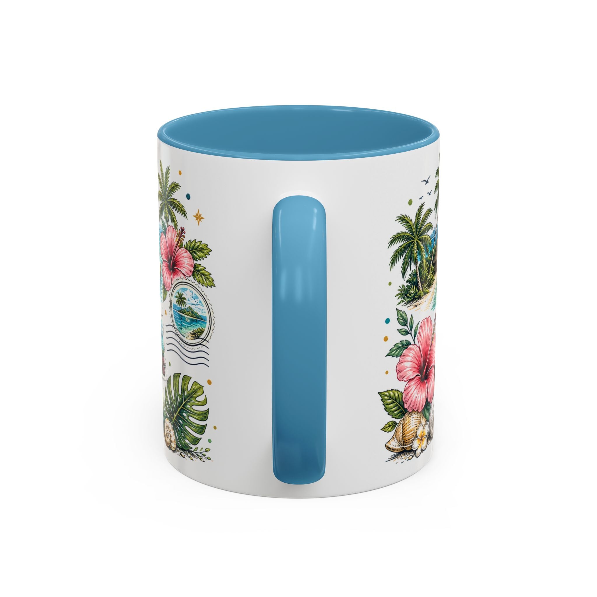 Fiji Coffee Mug | Travel Destination Souvenir Gift | Accent Color Ceramic 11oz 15oz