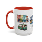 Memphis Illustrated Travel Mug | City Souvenir Accent Coffee Mug | 11oz 15oz Ceramic Cup