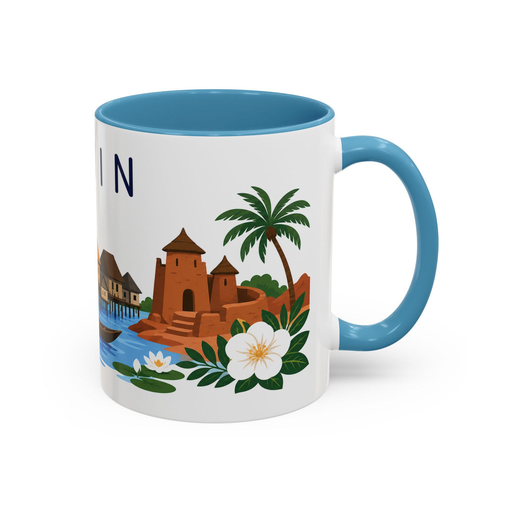 Benin Coffee Mug | Travel Souvenir Accent Mug | Country Gift Ceramic Cup 11oz 15oz