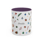 Honolulu Christmas Mug | Watercolor City Souvenir | Ceramic Coffee Cup (11oz 15oz)