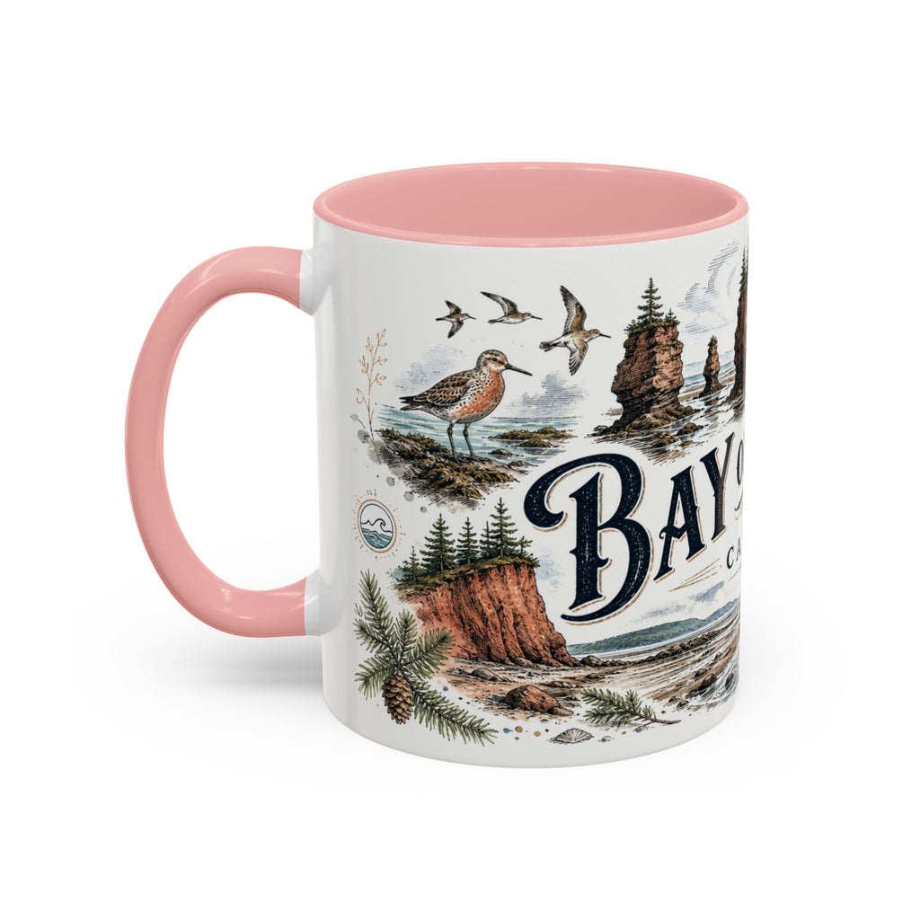 Bay of Fundy Mug, Canada Travel Souvenir, Bucket List Gift, Accent Ceramic Coffee Mug 11oz 15oz