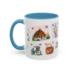 Chiang Mai Coffee Mug | Postage Stamp Collage Mug | Travel Souvenir Accent Cup 11oz 15oz