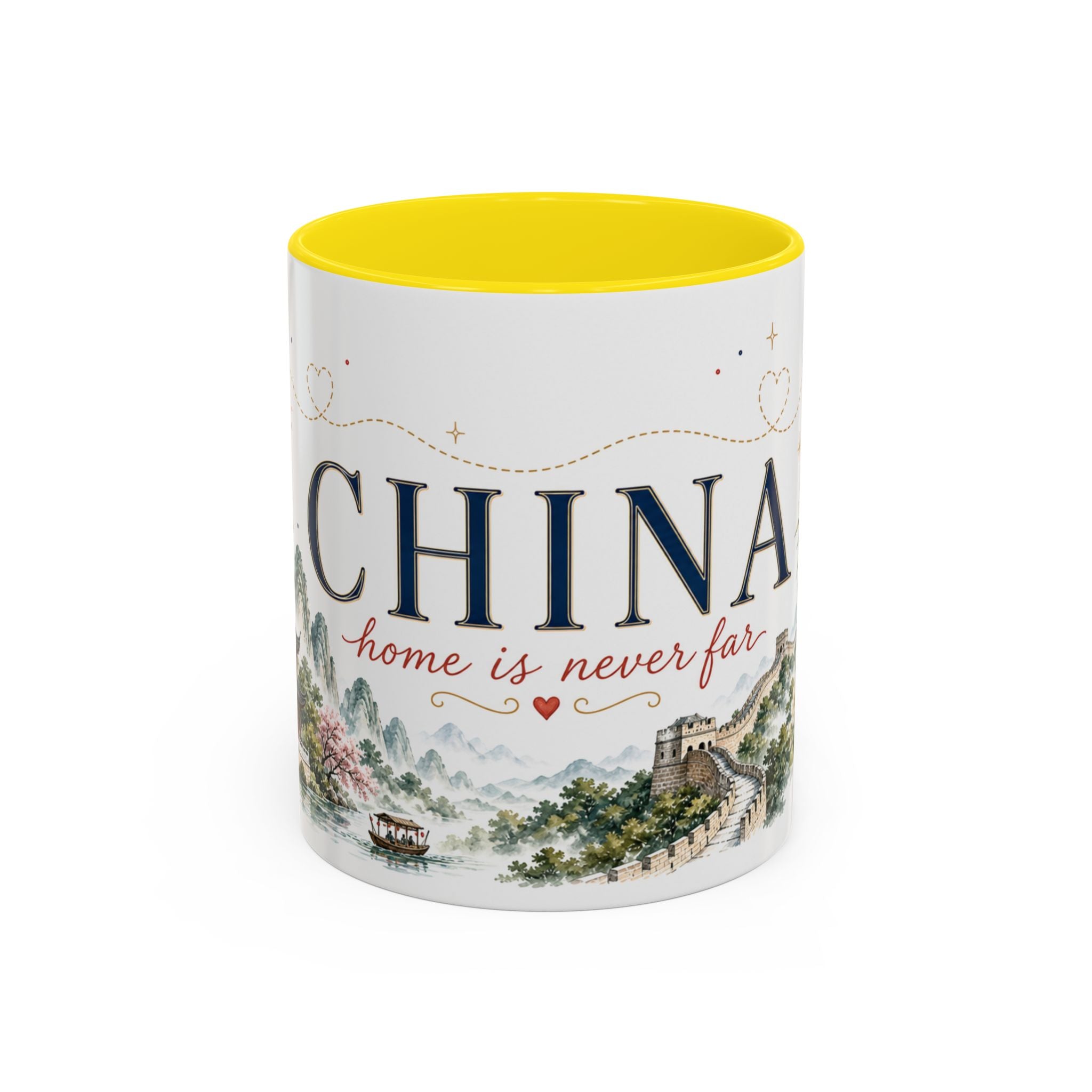 China Home Country Mug | Moving Away Gift | Long Distance Friendship | 11 oz 15 oz Accent Mug