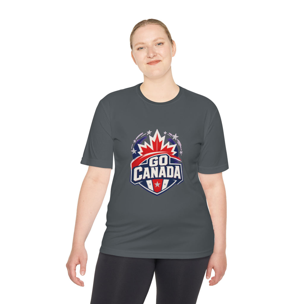 Go Canada Soccer T Shirt, Moisture Wicking Fan Tee