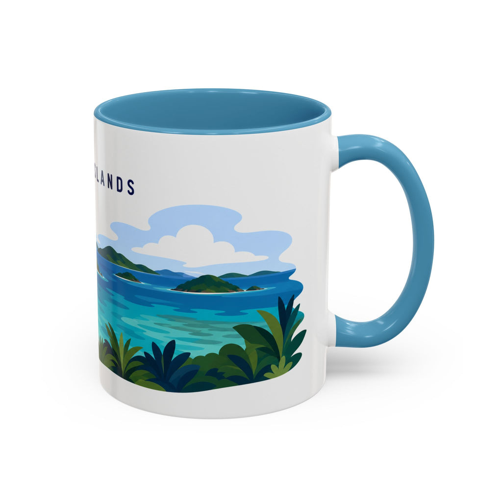 Virgin Islands National Park Coffee Mug | Solid Color Block Park Souvenir | 11oz 15oz Accent Mug