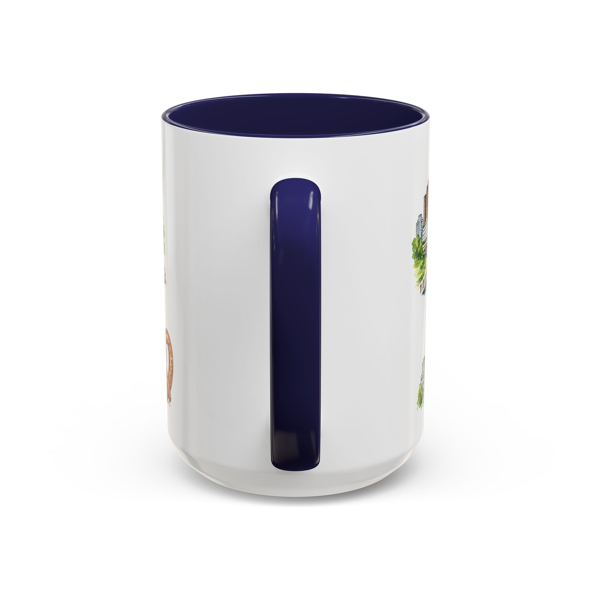Columbus Illustrated Travel Mug | City Souvenir Accent Coffee Mug | 11oz 15oz Ceramic Cup
