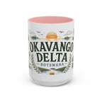Okavango Delta Coffee Mug | Travel Destination Souvenir Gift | Accent Color Ceramic 11oz 15oz