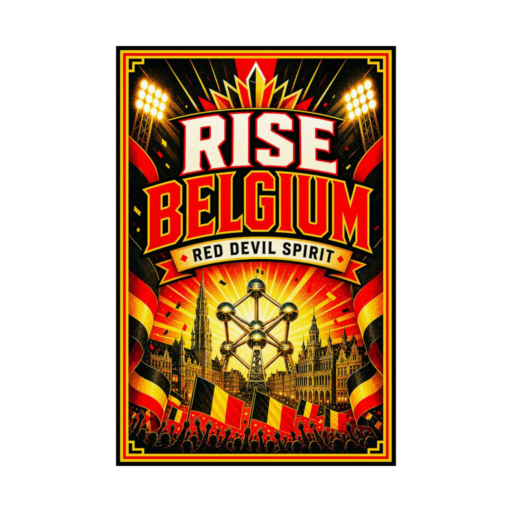 Belgium Soccer Poster | Rally Fan Art Print | 2026 Soccer Wall Decor