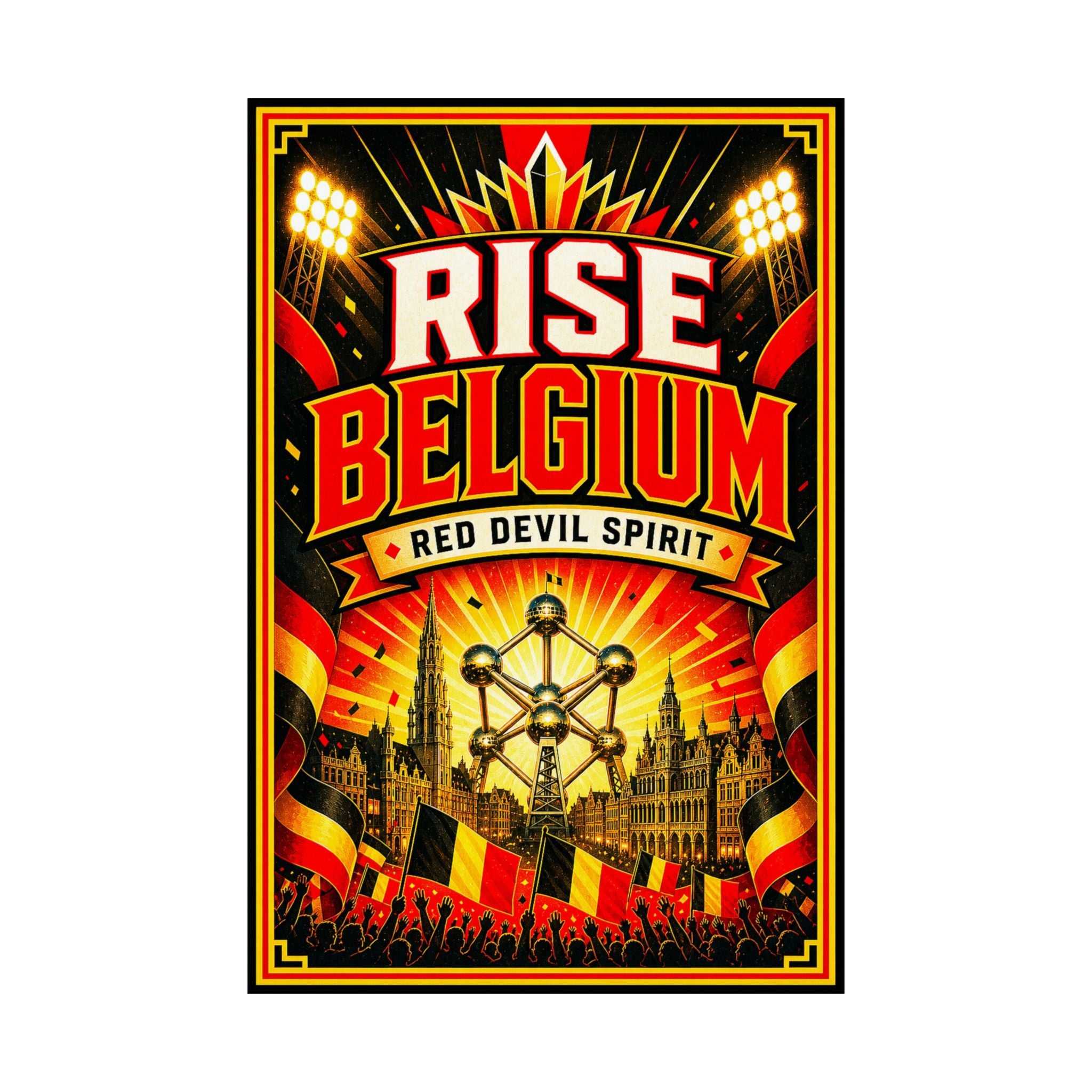 Belgium Soccer Poster | Rally Fan Art Print | 2026 Soccer Wall Decor