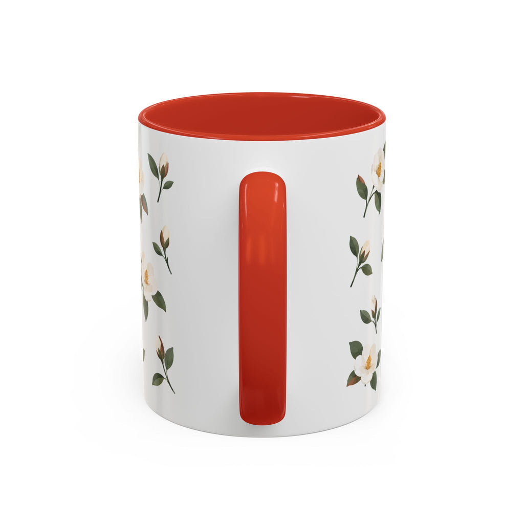 Louisiana Magnolia Mug, State Flower Floral Coffee Cup, 11oz Botanical Gift