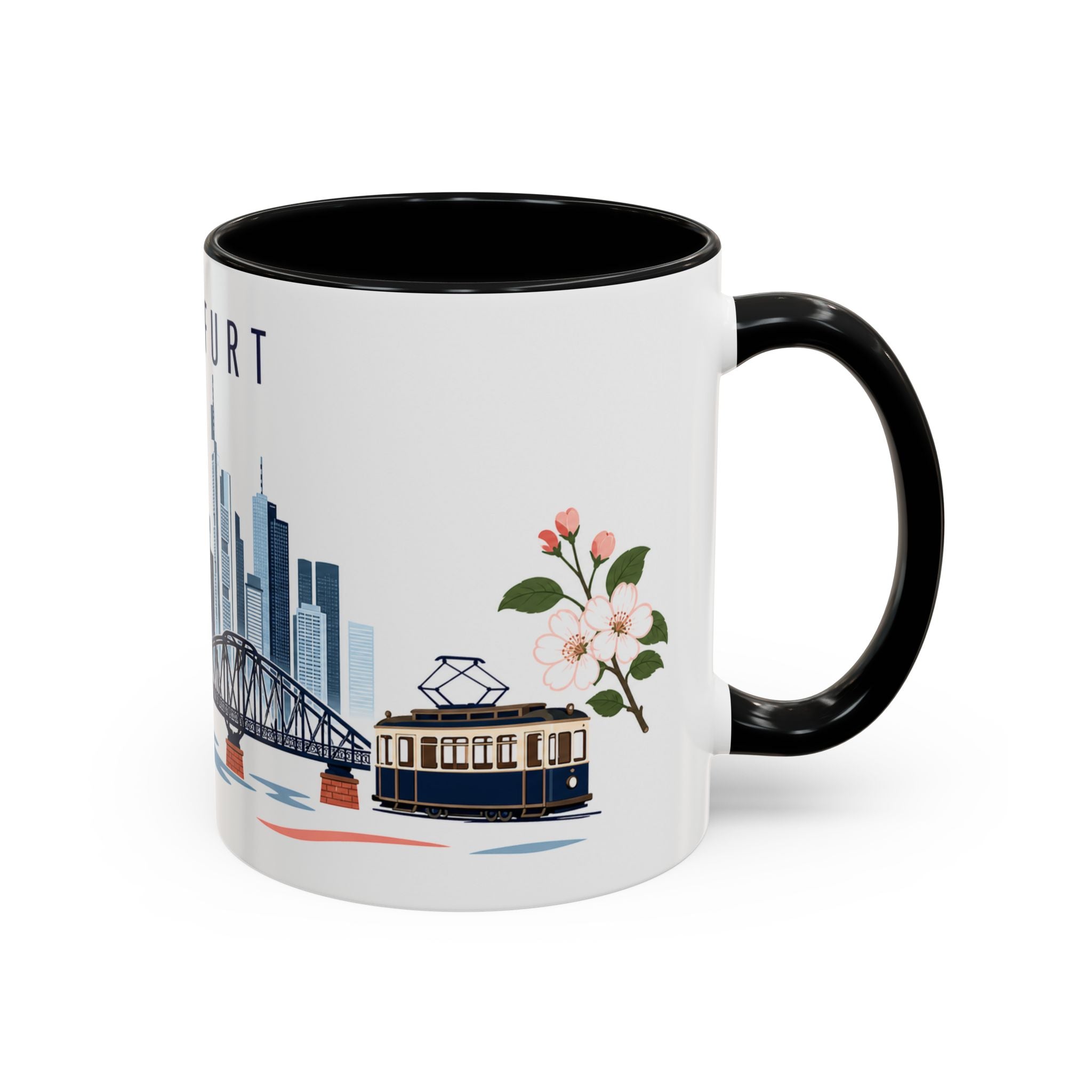 Frankfurt Coffee Mug | Germany Travel Souvenir | Porcelain Decal City Gift | 11oz 15oz Accent Mug