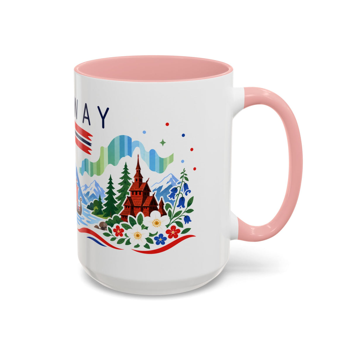 Norway Coffee Mug | Travel Souvenir Accent Mug | Country Gift Ceramic Cup 11oz 15oz