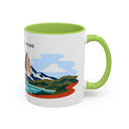Torres del Paine Coffee Mug | Travel Destination Souvenir Gift | Accent Color Ceramic 11oz 15oz