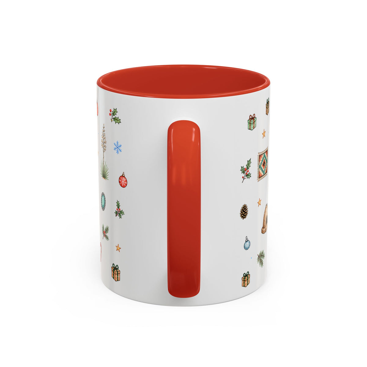 Santa Fe Christmas Mug | Watercolor City Souvenir | Ceramic Coffee Cup (11oz 15oz)