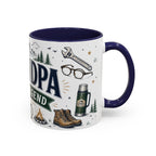 Grandpa The Legend Coffee Mug | Gift From Grandkids | Accent Color Ceramic 11oz 15oz