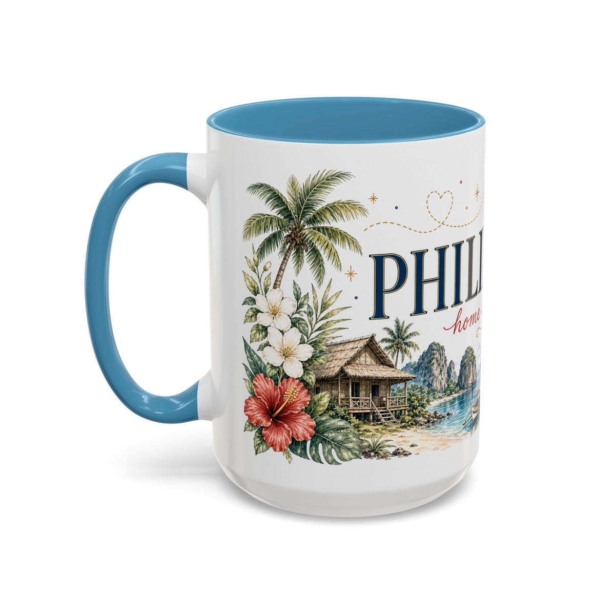 Philippines Home Country Mug | Moving Away Gift | Long Distance Friendship | 11 oz 15 oz Accent Mug