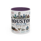 Houston Coffee Mug | Texas Souvenir City Gift | Accent Color Ceramic 11oz 15oz