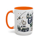 Grandpa The Legend Coffee Mug | Gift From Grandkids | Accent Color Ceramic 11oz 15oz