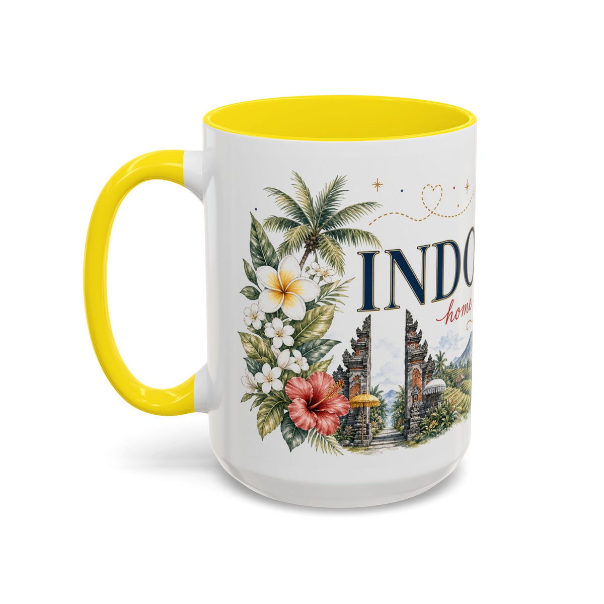 Indonesia Home Country Mug | Moving Away Gift | Long Distance Friendship | 11 oz 15 oz Accent Mug