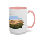 Kobuk Valley National Park Coffee Mug | Solid Color Block Park Souvenir | 11oz 15oz Accent Mug