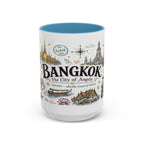 Bangkok Coffee Mug | Thailand Souvenir Travel Gift | Accent Color Ceramic 11oz 15oz