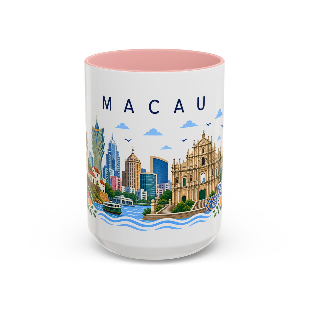 Macau Coffee Mug | Travel Souvenir Accent Mug | Place Gift Ceramic Cup 11oz 15oz