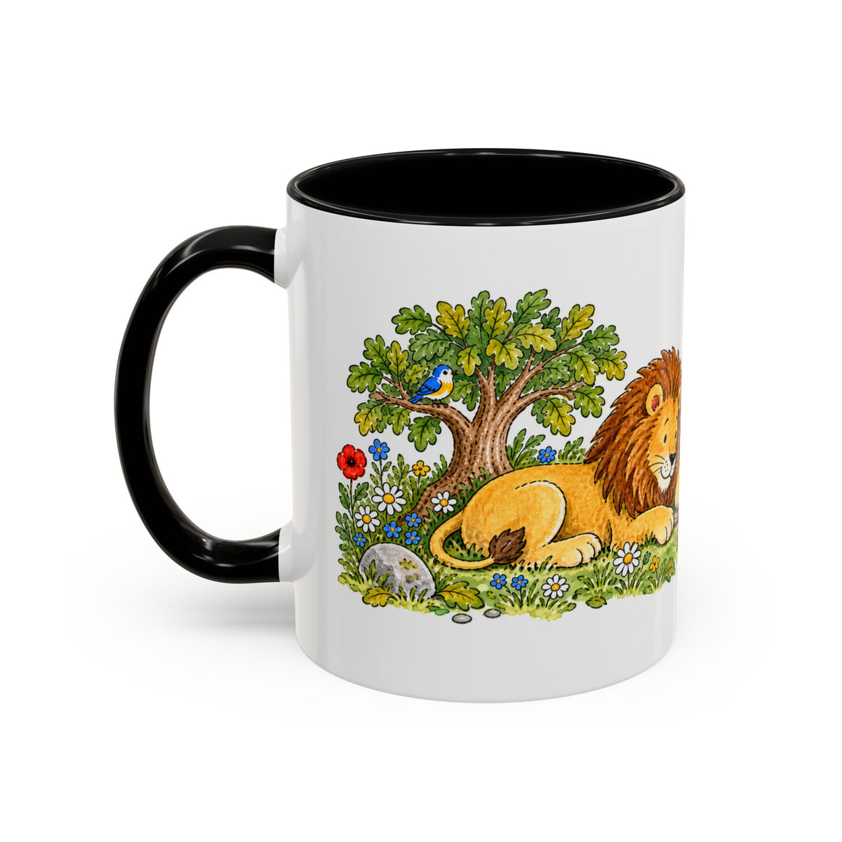 The Lion and the Mouse Mug | Storybook Fairy Tale Accent Coffee Mug | EveryLegend