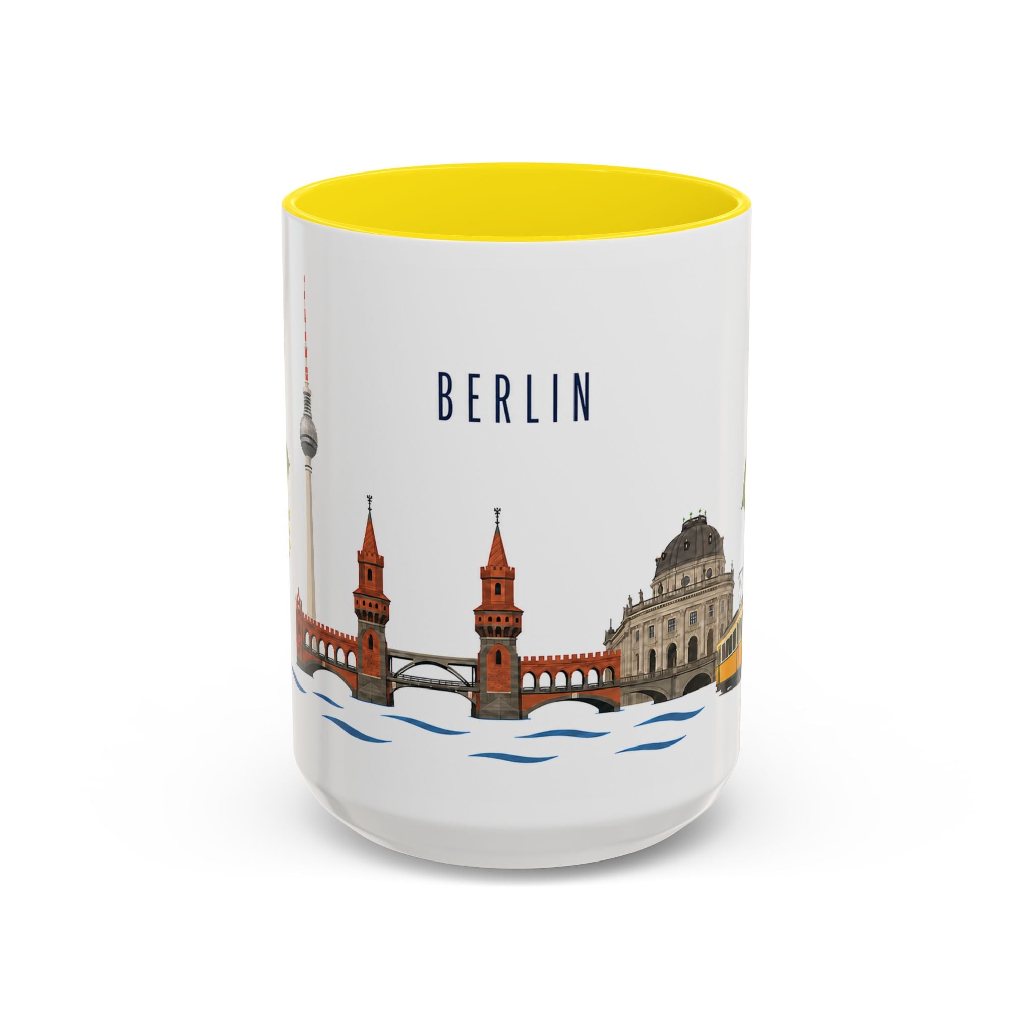 Berlin Coffee Mug | Germany Travel Souvenir | Porcelain Decal City Gift | 11oz 15oz Accent Mug