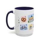 Berlin Coffee Mug | Postage Stamp Collage Mug | Travel Souvenir Accent Cup 11oz 15oz