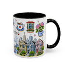 San Francisco Illustrated Travel Mug | City Souvenir Accent Coffee Mug | 11oz 15oz Ceramic Cup