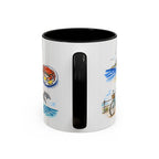 Virginia Beach Illustrated Travel Mug | City Souvenir Accent Coffee Mug | 11oz 15oz Ceramic Cup