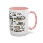 Grand Teton Coffee Mug | National Park Hiking Wyoming Gift | Accent Color Ceramic 11oz 15oz