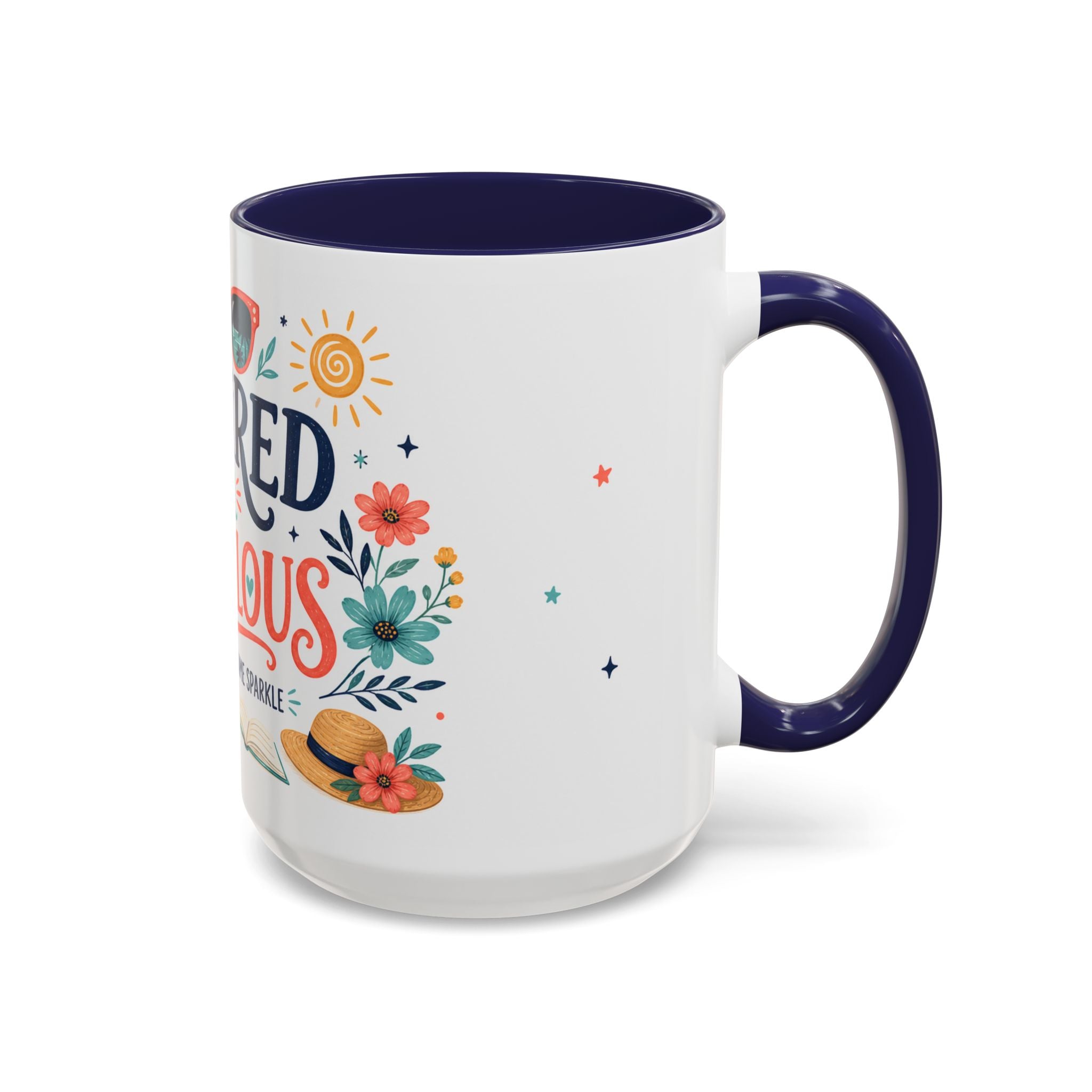 Retired And Fabulous Coffee Mug | Retirement Gift For Women Men | Accent Color Ceramic 11oz 15oz