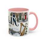 Dublin Coffee Mug | Ireland Travel Souvenir | Vintage Illustrated City Gift | 11 oz 15 oz Accent Mug