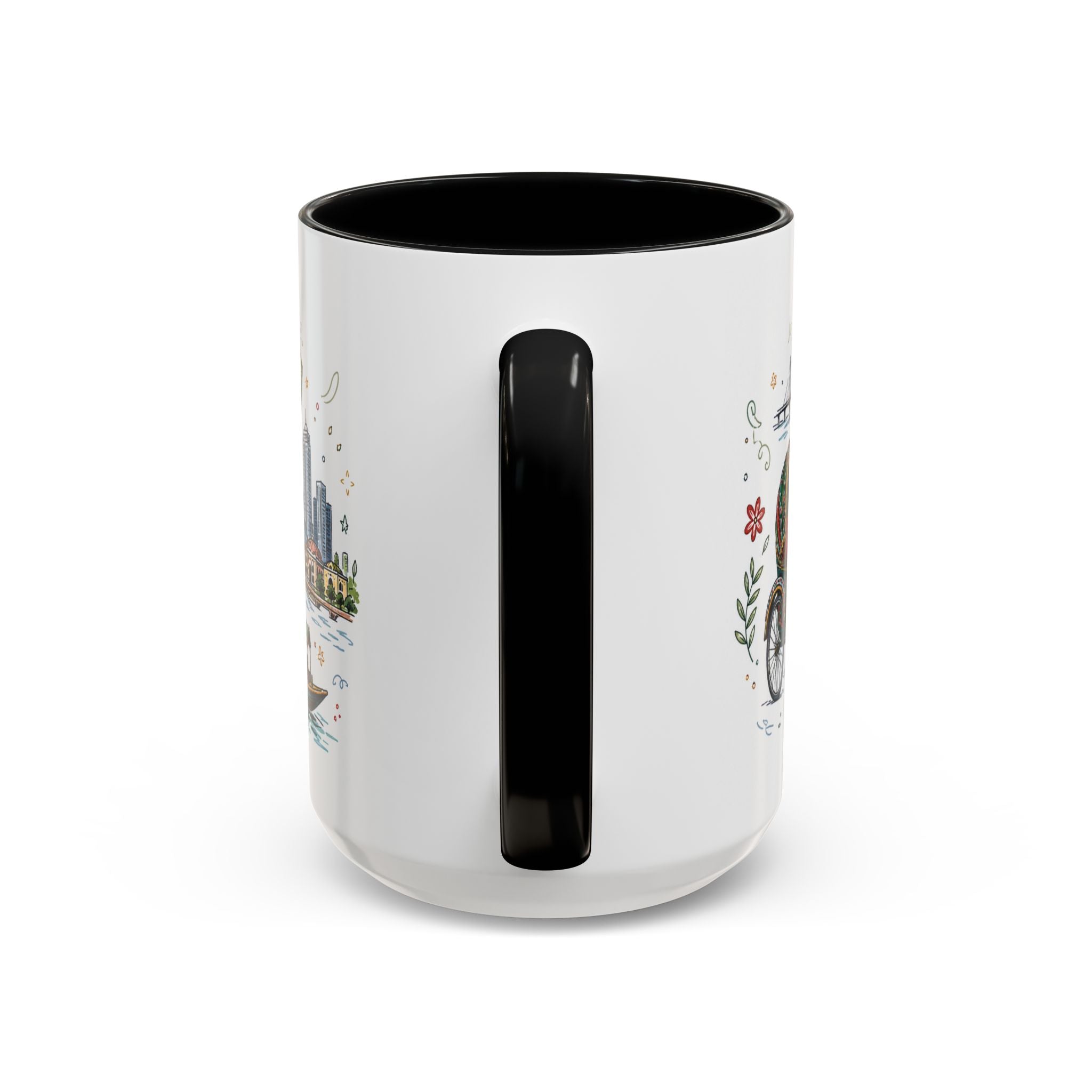 Dhaka Coffee Mug | Bangladesh Souvenir Travel Gift | Accent Color Ceramic 11oz 15oz