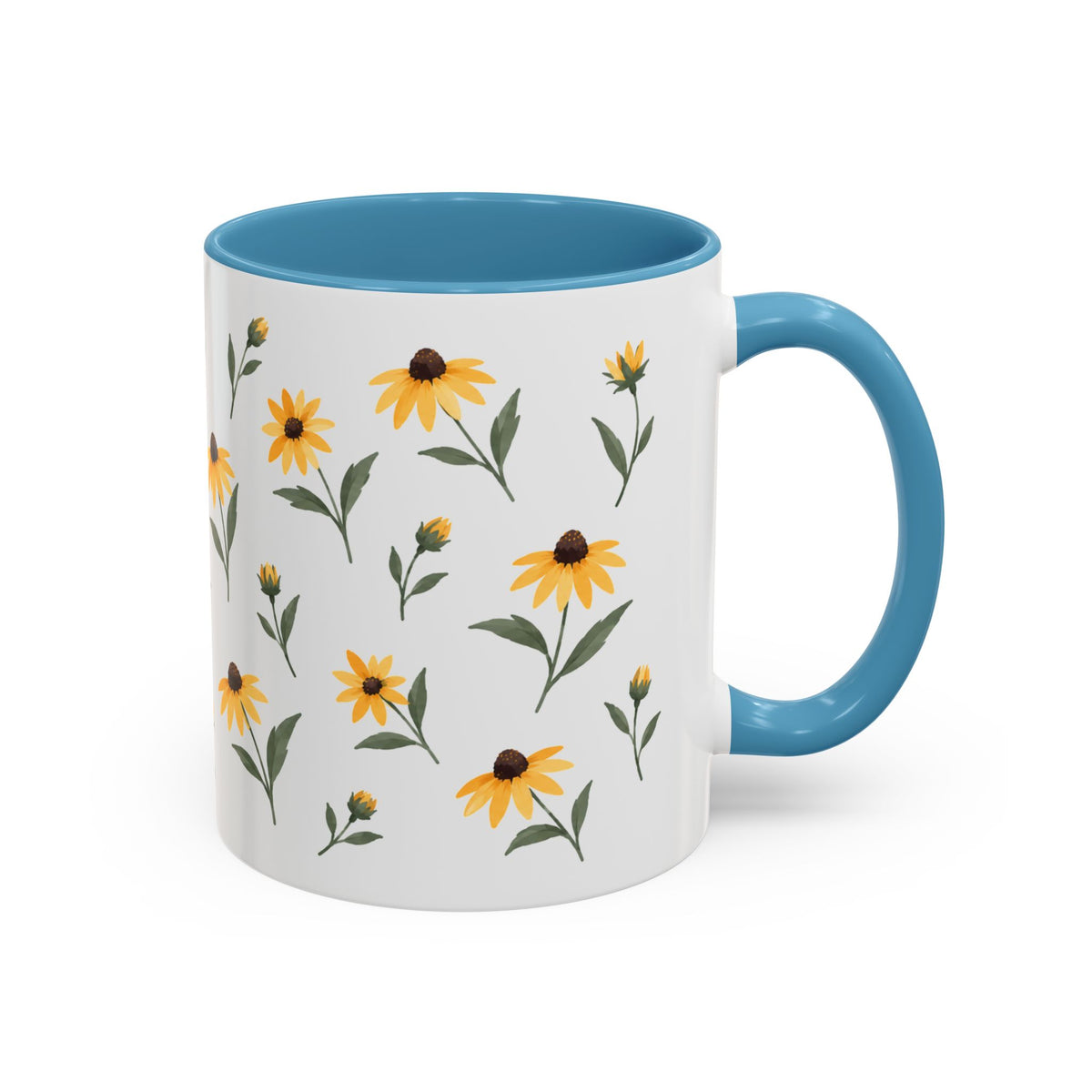 Maryland Black-eyed Susan Mug, State Flower Floral Coffee Cup, 11oz Botanical Gift