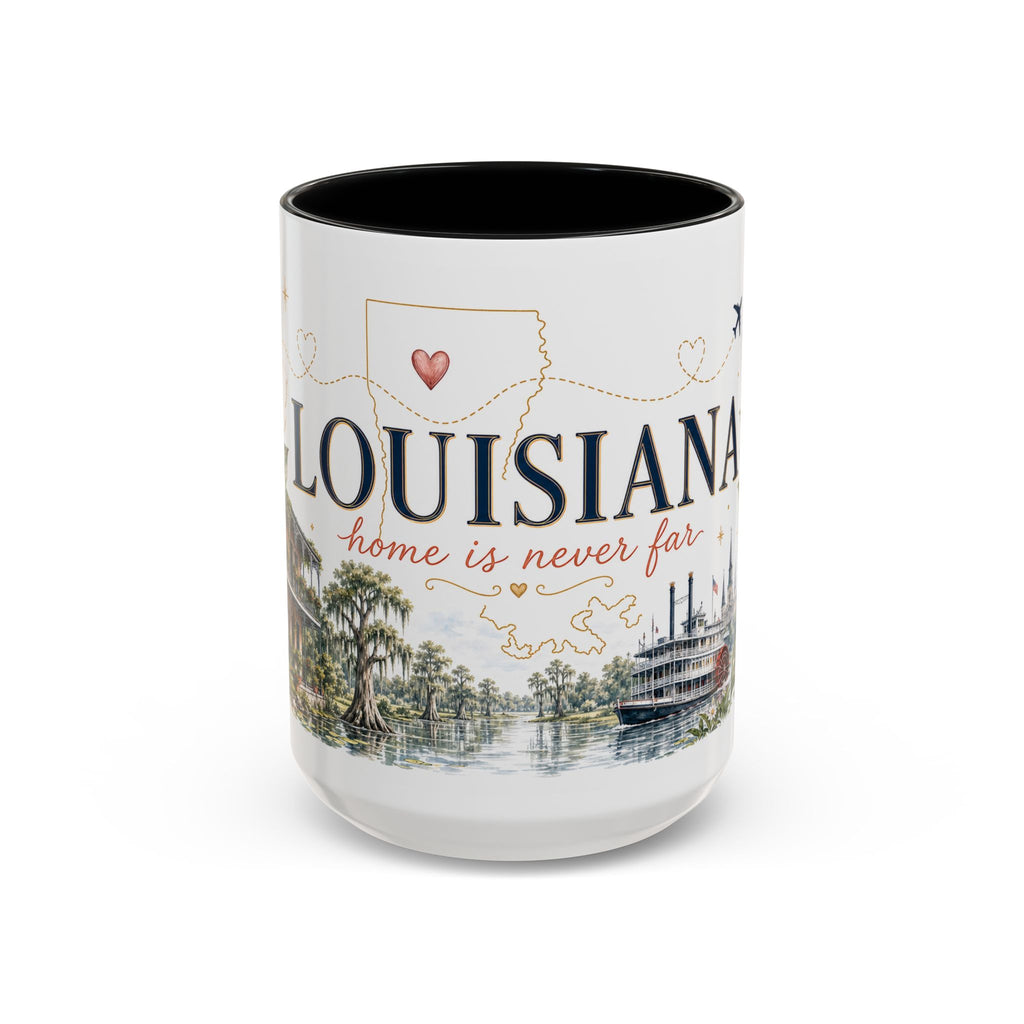Louisiana Home State Mug | Moving Away Gift | Long Distance Friendship Coffee Cup | 11oz 15oz Accent Mug