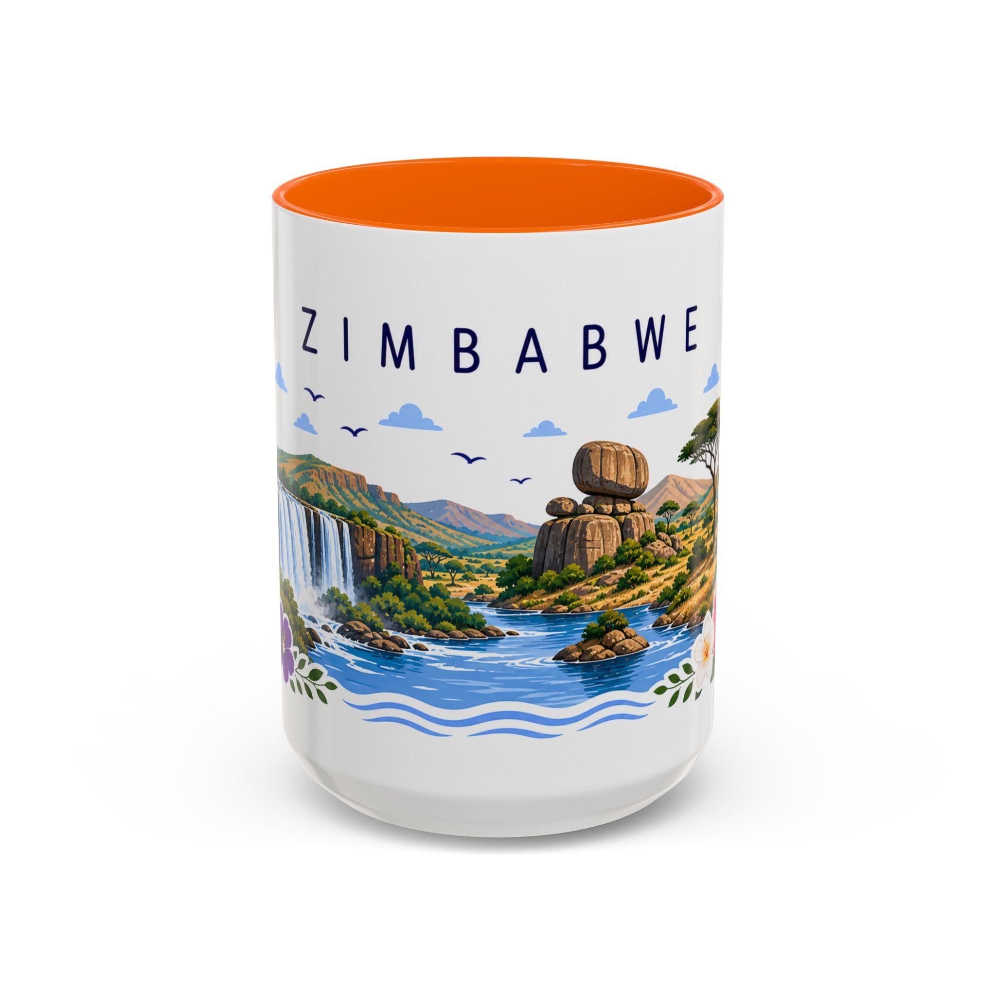 Zimbabwe Coffee Mug | Travel Souvenir Accent Mug | Place Gift Ceramic Cup 11oz 15oz