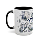 Yosemite National Park Coffee Mug | Hiking Camping Nature Gift | Accent Color Ceramic 11oz 15oz