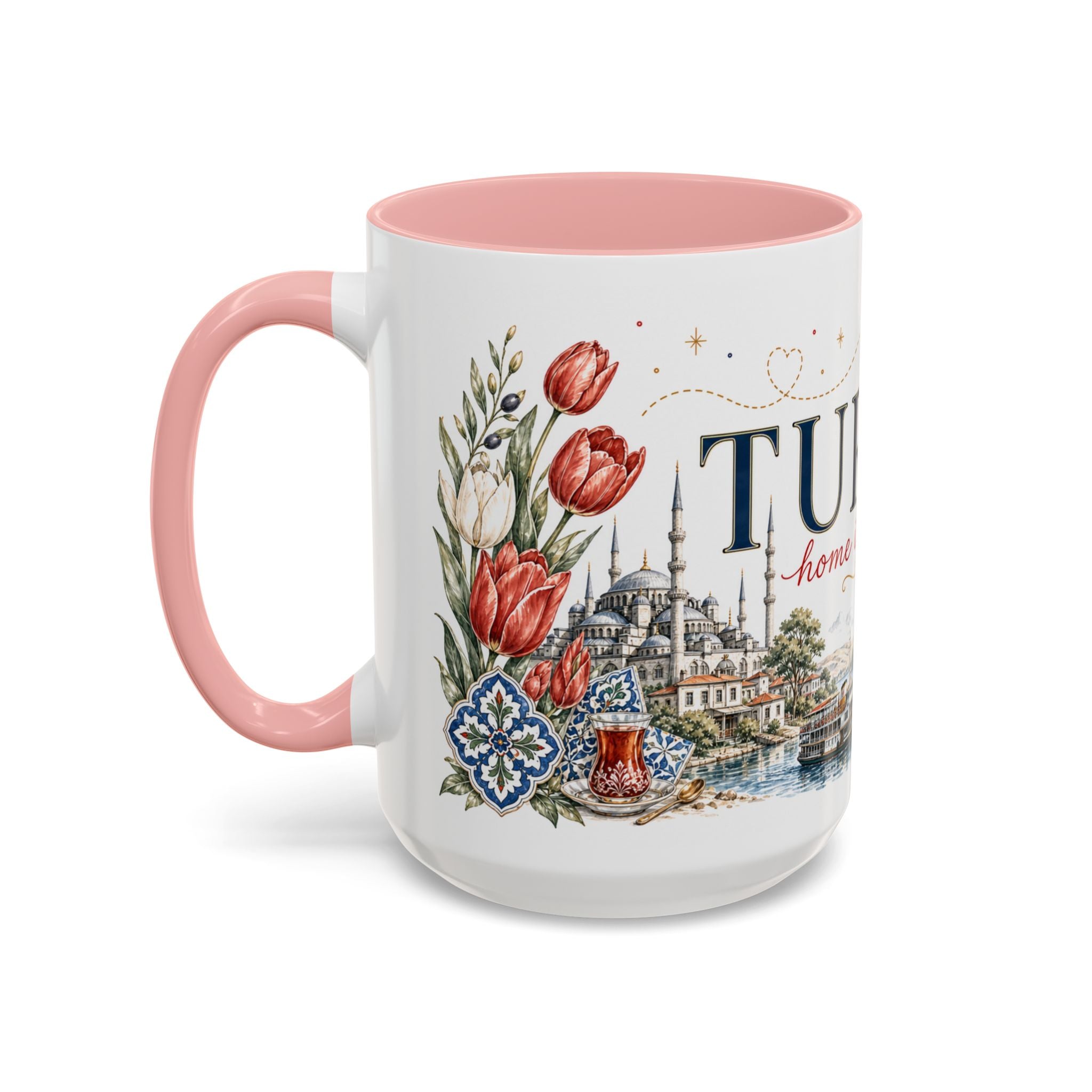 Turkey Home Country Mug | Moving Away Gift | Long Distance Friendship | 11 oz 15 oz Accent Mug