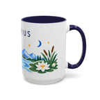 Aquarius Zodiac Coffee Mug | Water Bearer Design | Astrology Birthday Gift | 11 oz 15 oz Ceramic Accent Mug