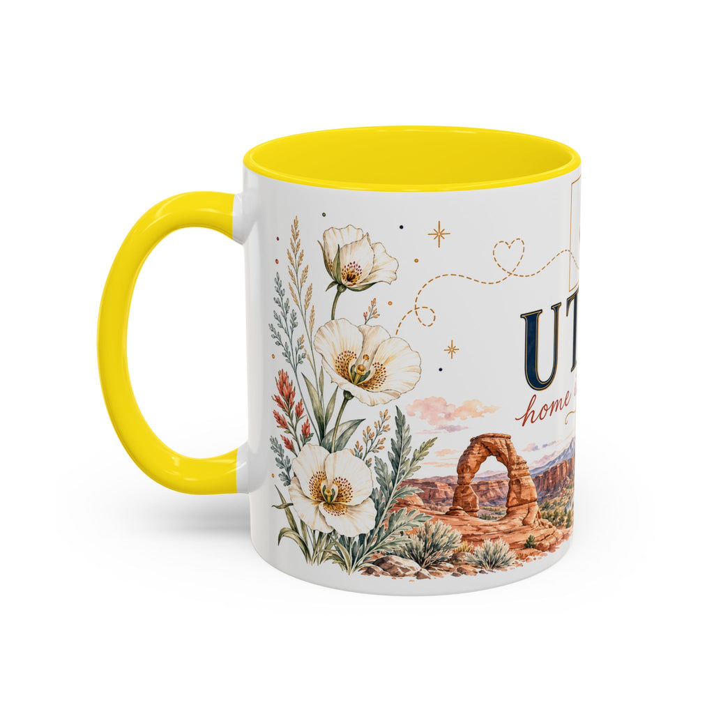 Utah Home State Mug | Moving Away Gift | Long Distance Friendship Coffee Cup | 11oz 15oz Accent Mug